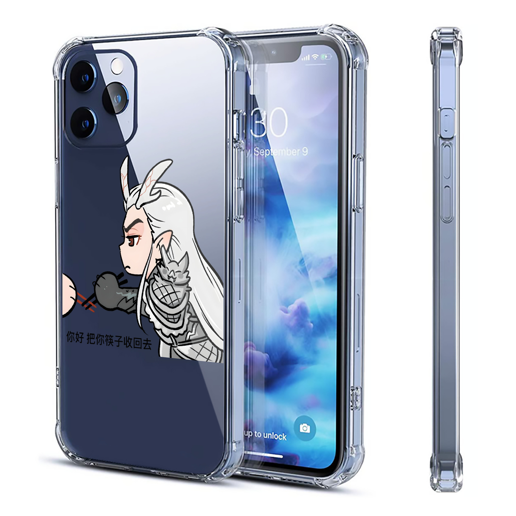 （画像用） Ne Zha 2 ナタ 魔童の大暴れ 【iPhone 12シリーズ対応】透明スマホケース（クリアソフトケース）